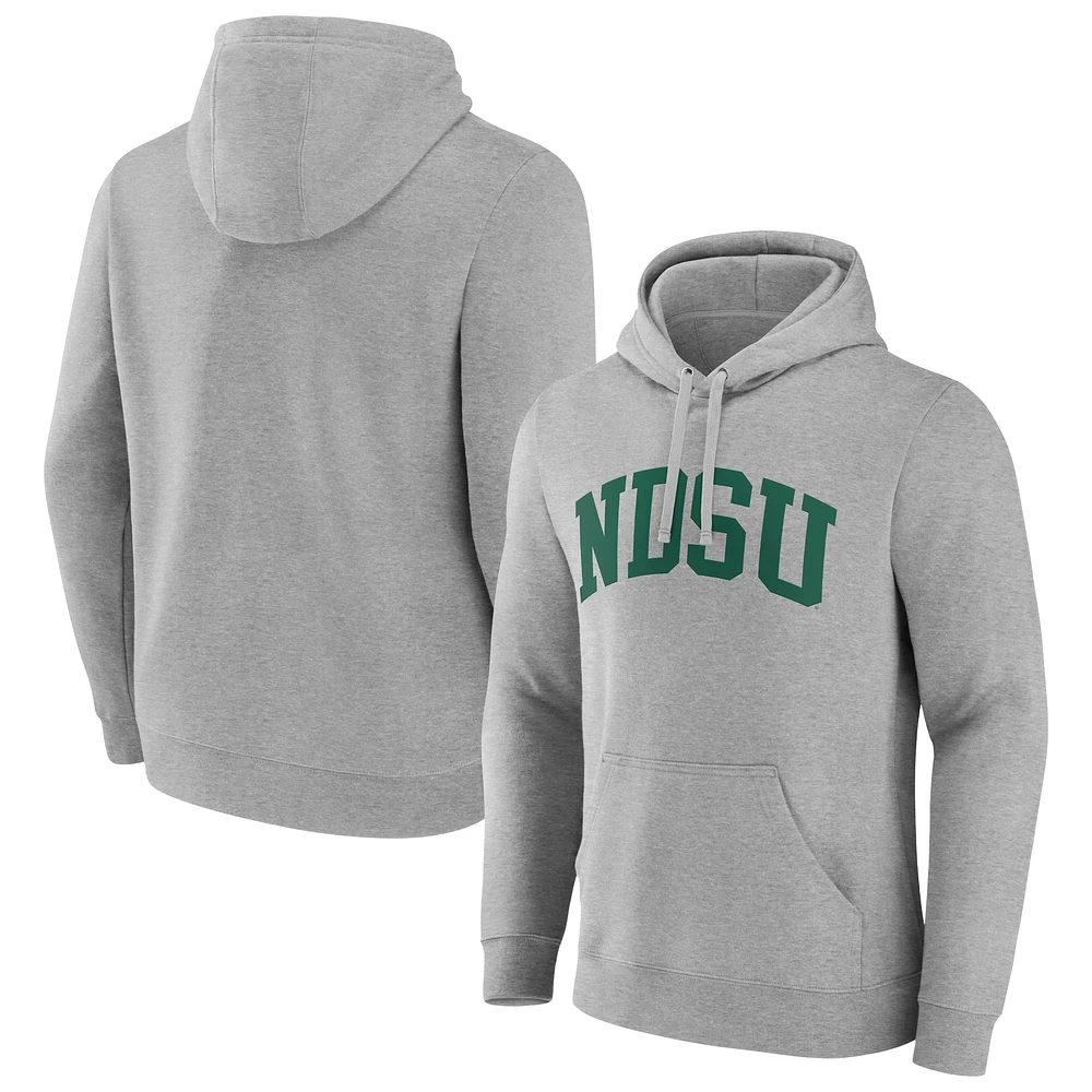 Men's Gray NDSU Bison Basic Arch Pullover Hoodie