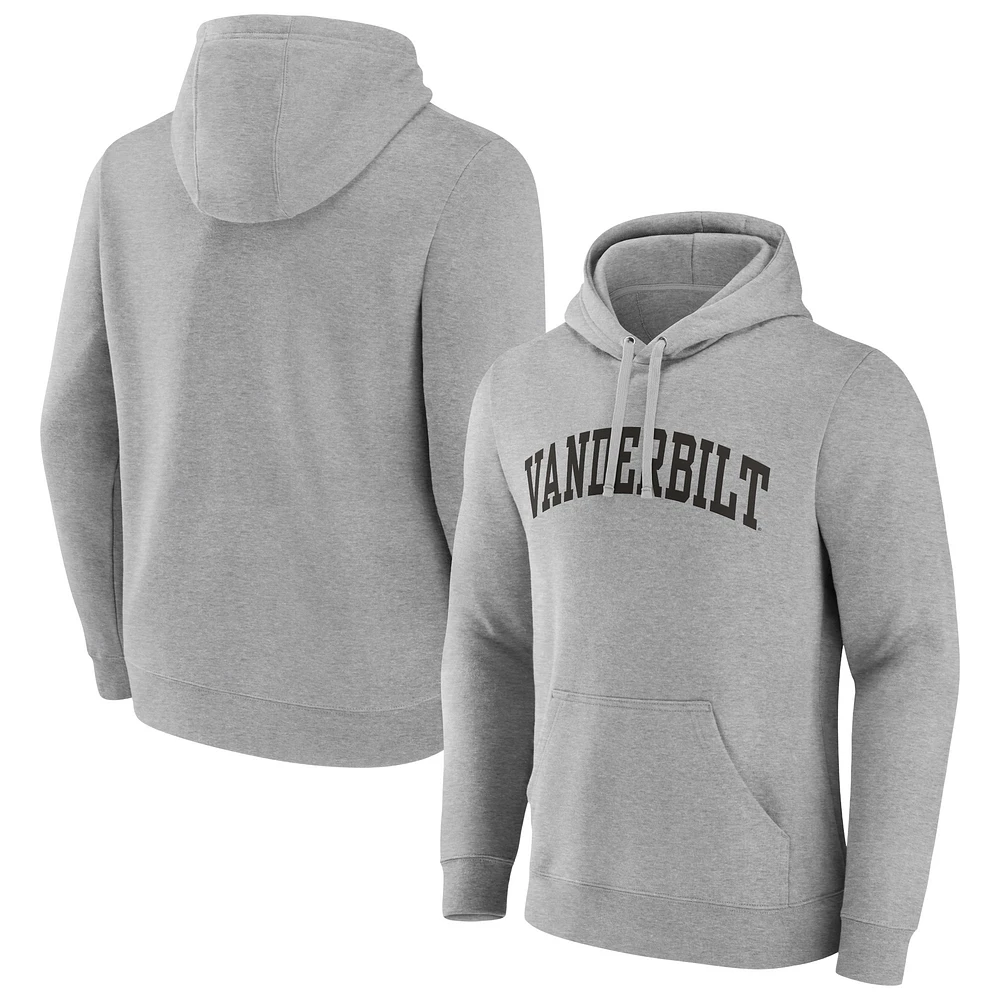 Men's Gray Vanderbilt Commodores Basic Arch Pullover Hoodie