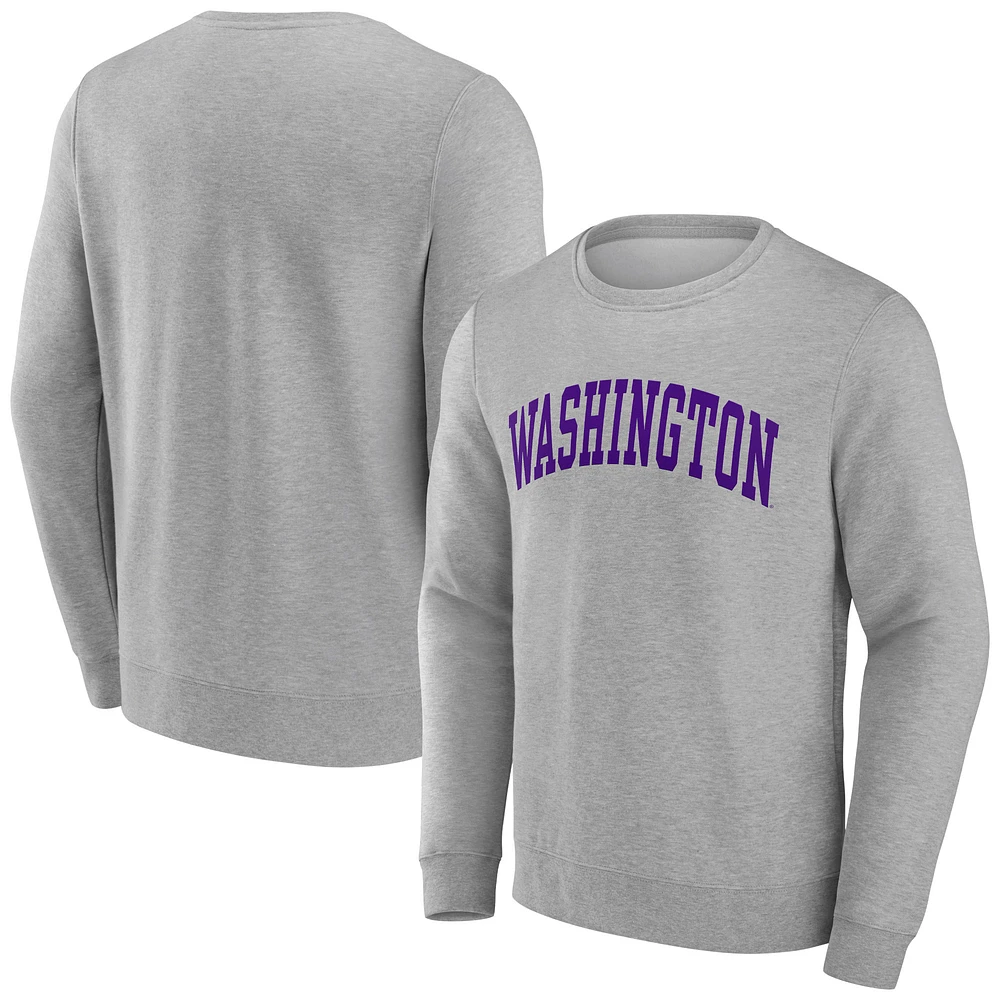 Men's Gray Washington Huskies Basic Arch Sweatshirt