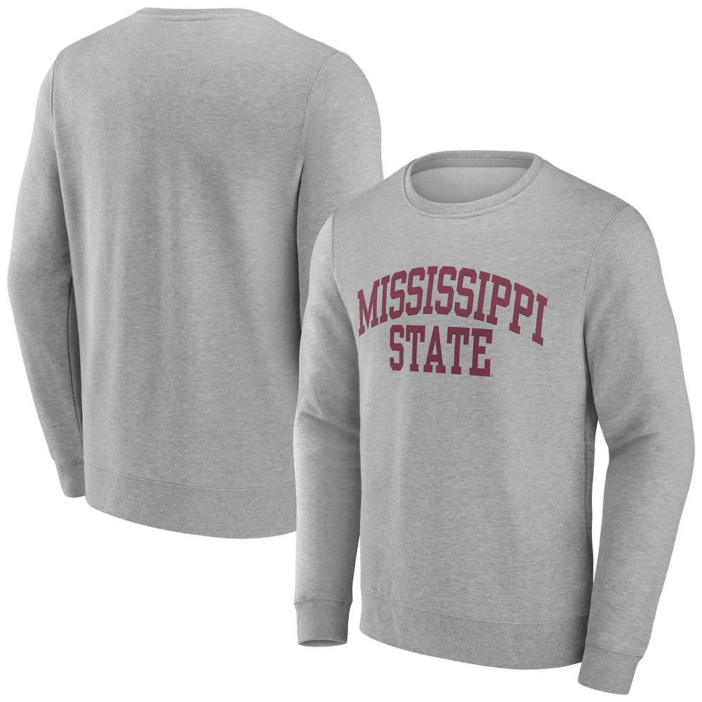 Men's Gray Mississippi State Bulldogs Basic Arch Sweatshirt