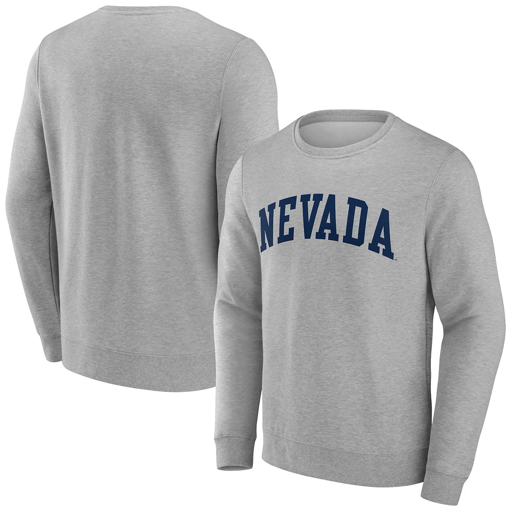 Men's Gray Nevada Wolf Pack Basic Arch Sweatshirt