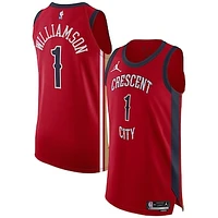 Men's Jordan Brand Zion Williamson Red New Orleans Pelicans Authentic Jersey - Statement Edition