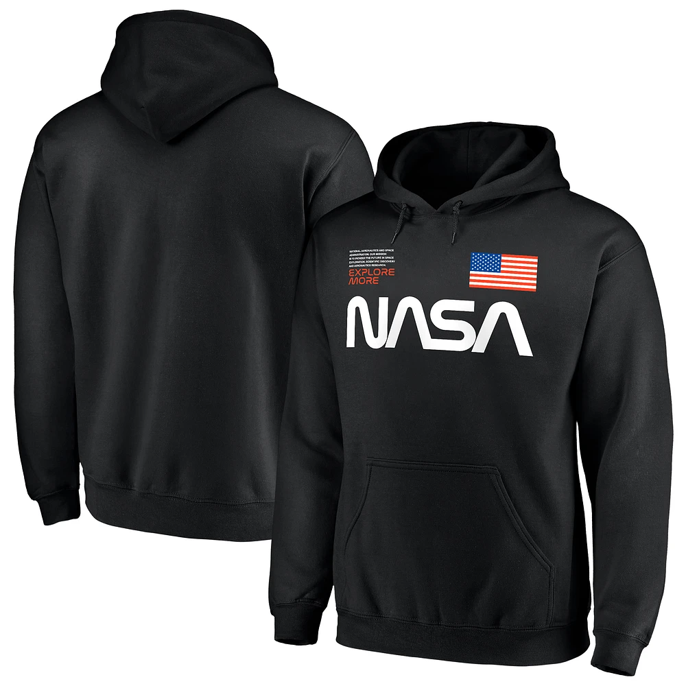 Men's Black NASA Explore More Pullover Hoodie