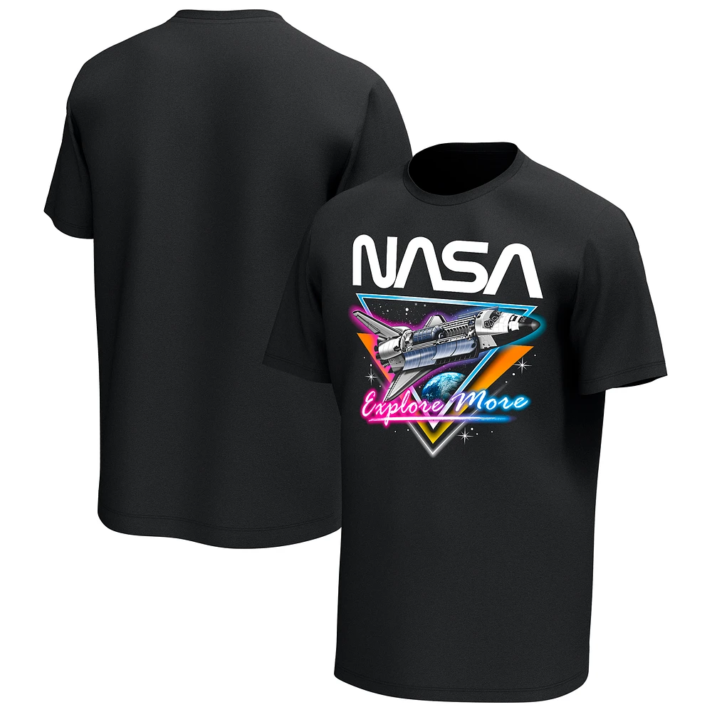 Men's Black NASA Neon Glow T-Shirt