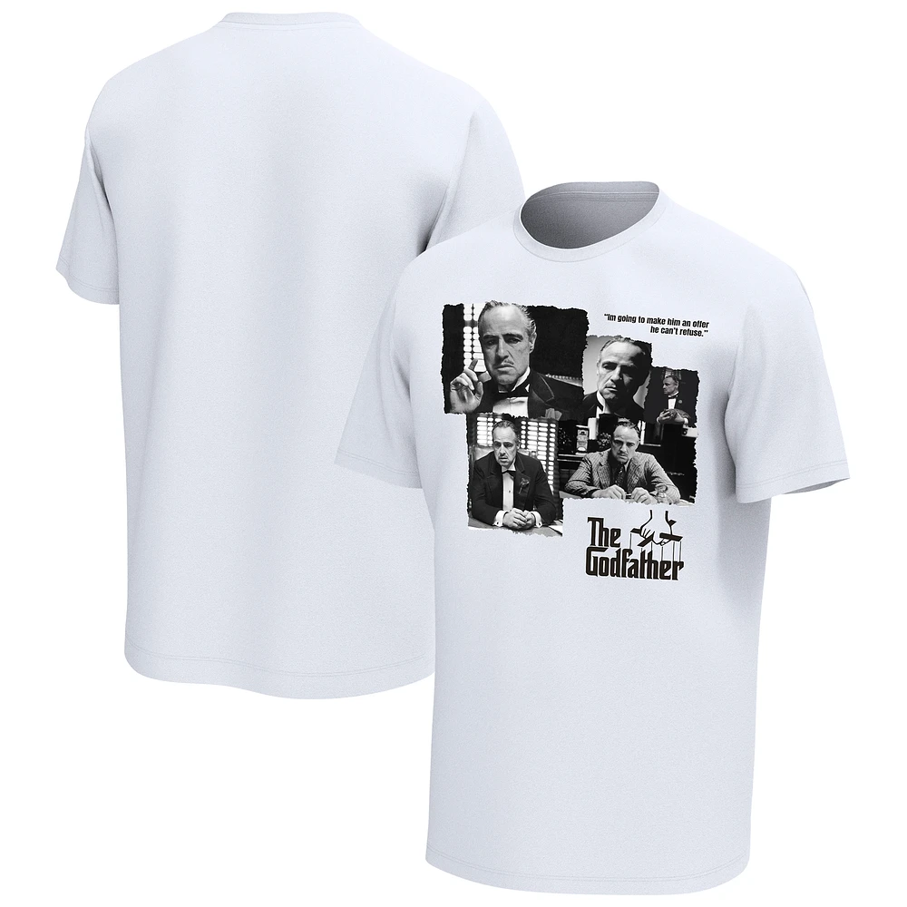 Men's White The Godfather Collage T-Shirt
