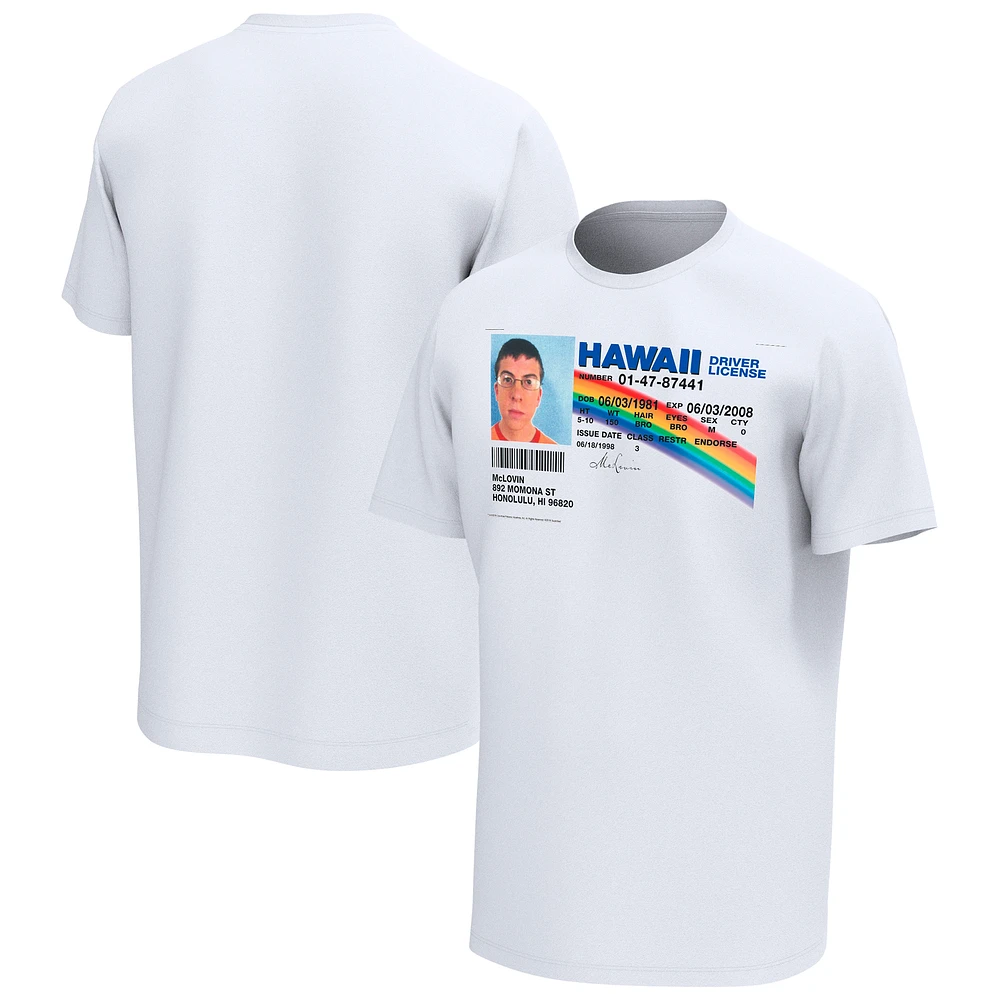Men's White Superbad License T-Shirt
