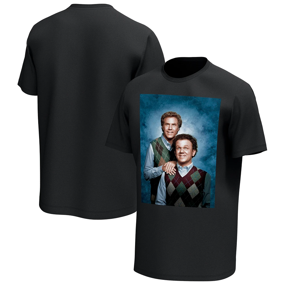 Men's Black Step Brothers Portrait Graphic T-Shirt