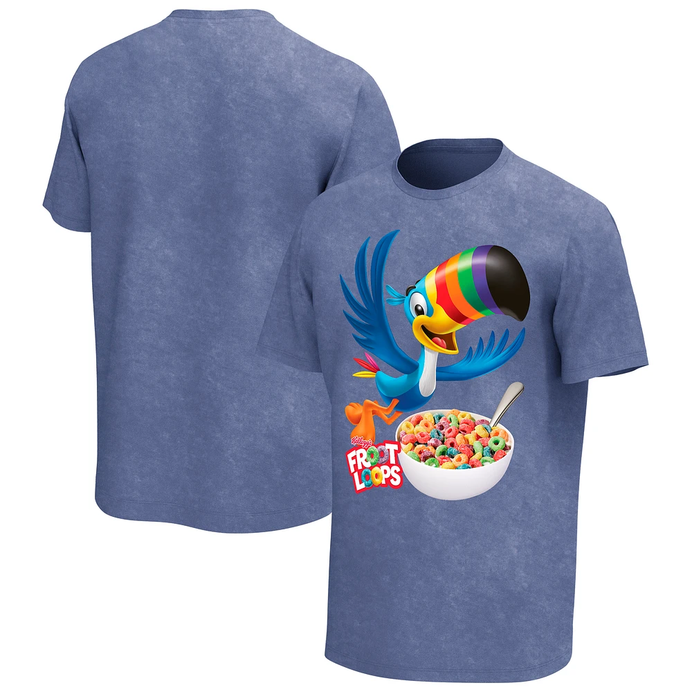 Men's Blue Fruit Loops Logo Washed T-Shirt