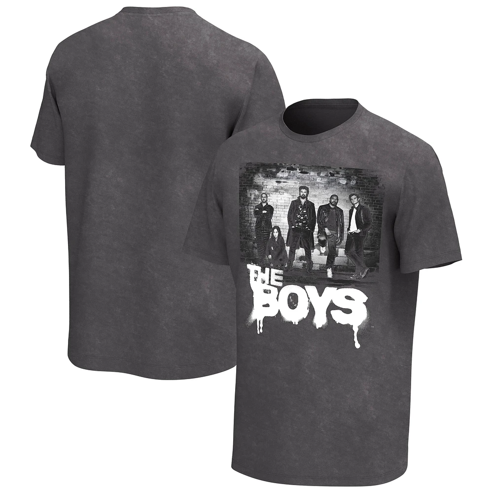 Men's Black The Boys Crew Washed Graphic T-Shirt