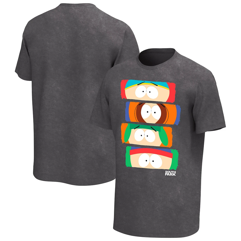 Men's Black South Park Eyes Washed T-Shirt