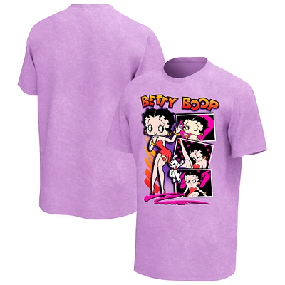 Men's Purple Betty Boop Washed Graphic T-Shirt