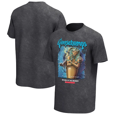 Men's Charcoal Goosebumps Return of the Mummy Washed Graphic T-Shirt