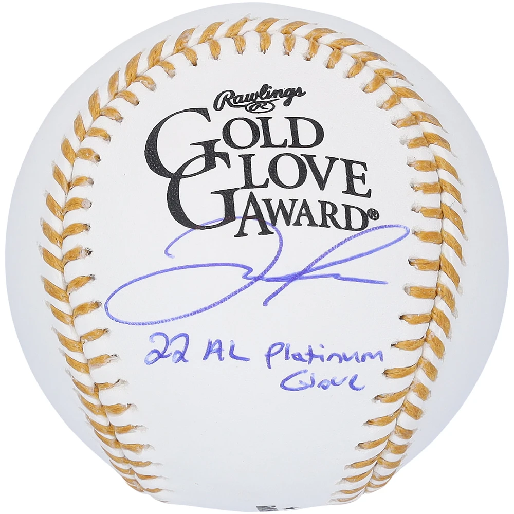 Jose Trevino New York Yankees Autographed Gold Glove Baseball with "22 AL Platinum Glove" Inscription