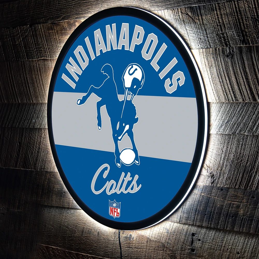 Indianapolis Colts 23" LED Retro Logo Round Wall Sign