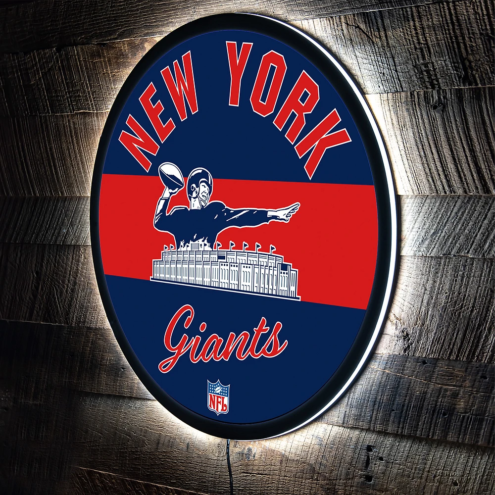 New York Giants 23" LED Retro Logo Round Wall Sign