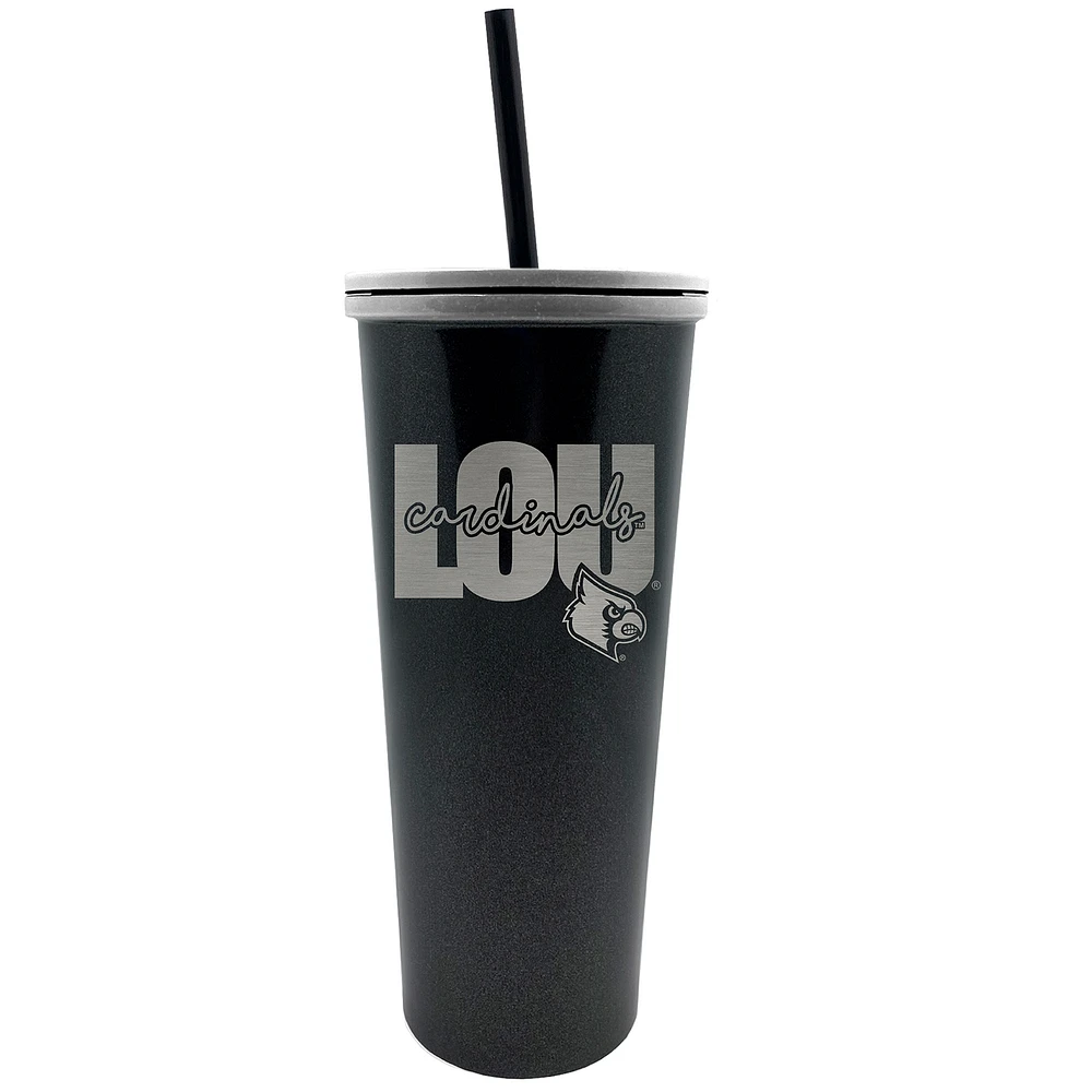 Louisville Cardinals 24oz. Onyx Skinny Tumbler