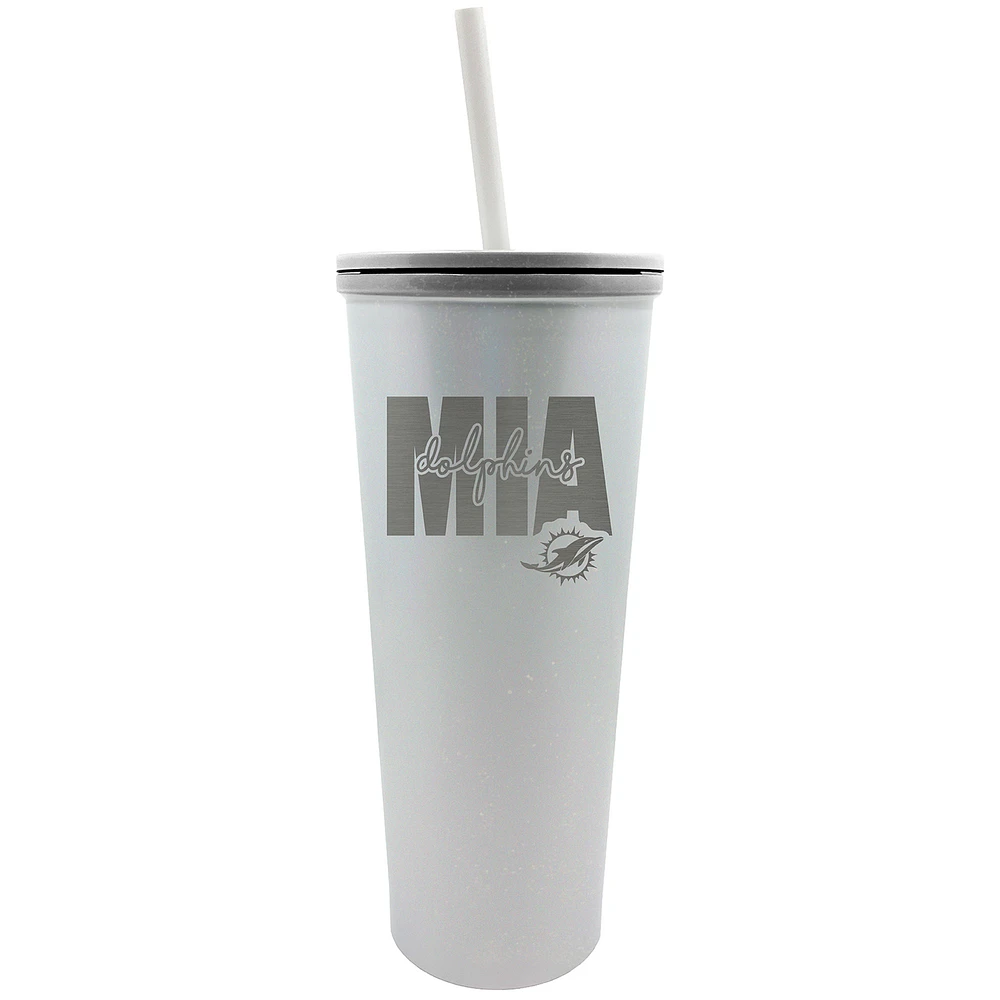 Miami Dolphins 24oz. Opal Skinny Tumbler