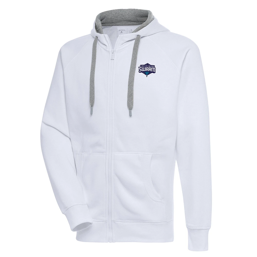 Men's Antigua Greensboro Swarm Victory Full-Zip Hoodie