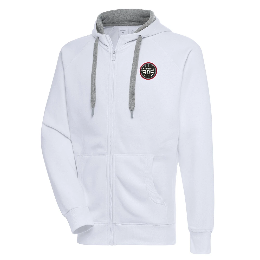 Men's Antigua Raptors 905 Victory Full-Zip Hoodie