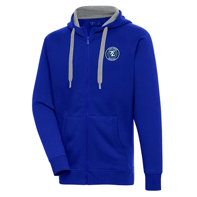 Men's Antigua Royal Texas Legends Victory Full-Zip Hoodie