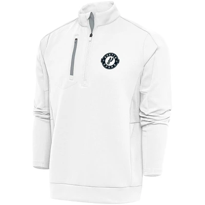 Men's Antigua White Austin Spurs Generation Quarter-Zip Pullover Top