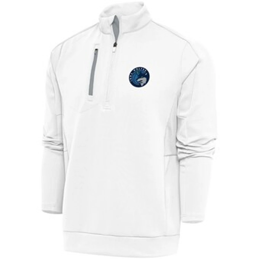Men's Antigua White Iowa Wolves Generation Quarter-Zip Pullover Top