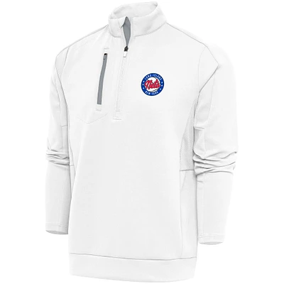 Men's Antigua Long Island Nets Generation Quarter-Zip Pullover Top