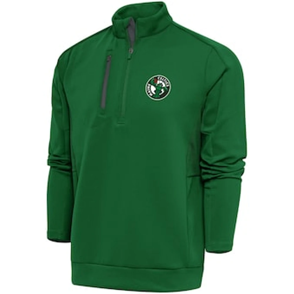 Men's Antigua Forest Green Maine Celtics Generation Quarter-Zip Pullover Top
