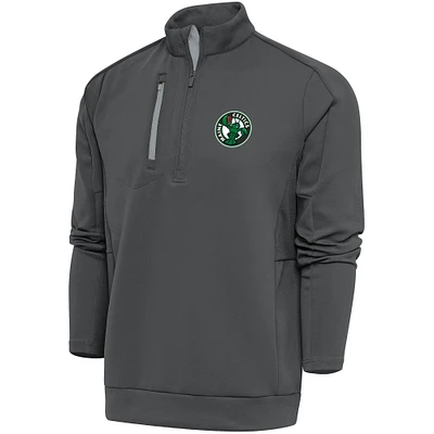Men's Antigua Charcoal Maine Celtics Generation Quarter-Zip Pullover Top