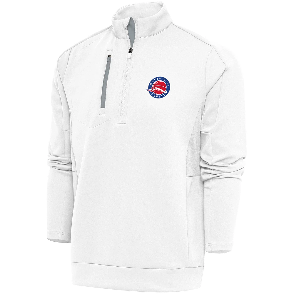 Men's Antigua Motor City Cruise Generation Quarter-Zip Pullover Top
