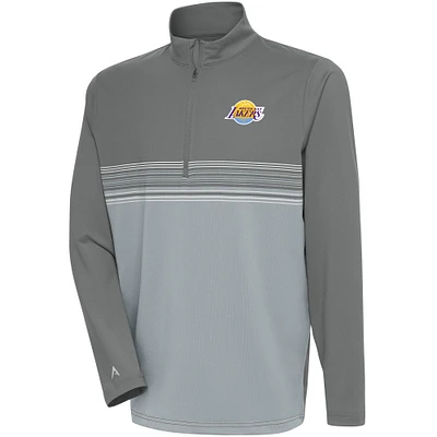 Men's Antigua Steel South Bay Lakers Pace Quarter-Zip Pullover Top