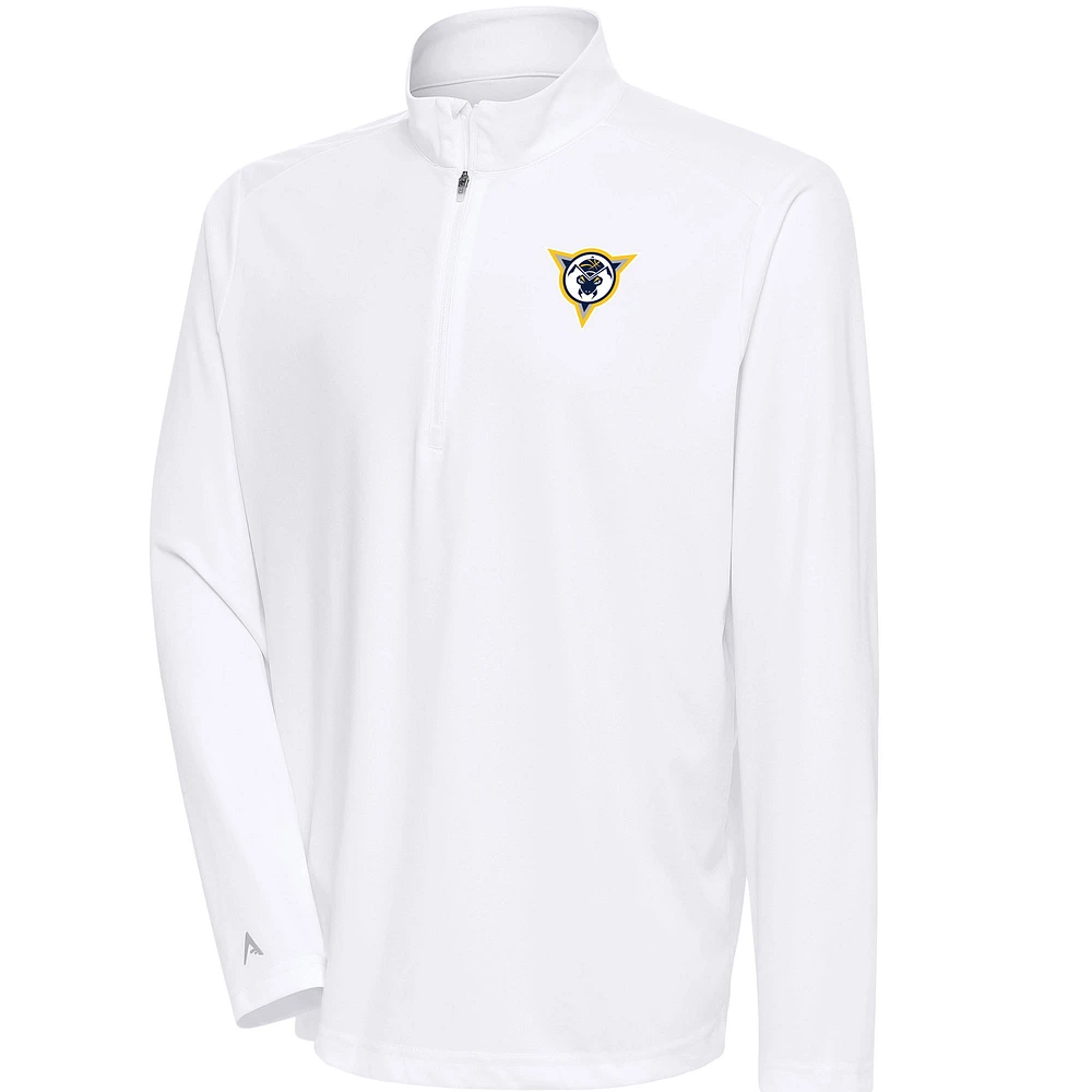 Men's Antigua White Fort Wayne Mad Ants Tribute Quarter-Zip Pullover Top