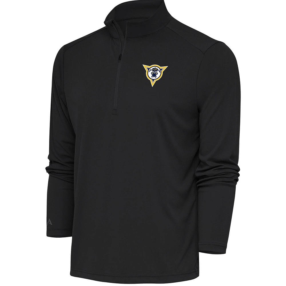 Men's Antigua Charcoal Fort Wayne Mad Ants Tribute Quarter-Zip Pullover Top