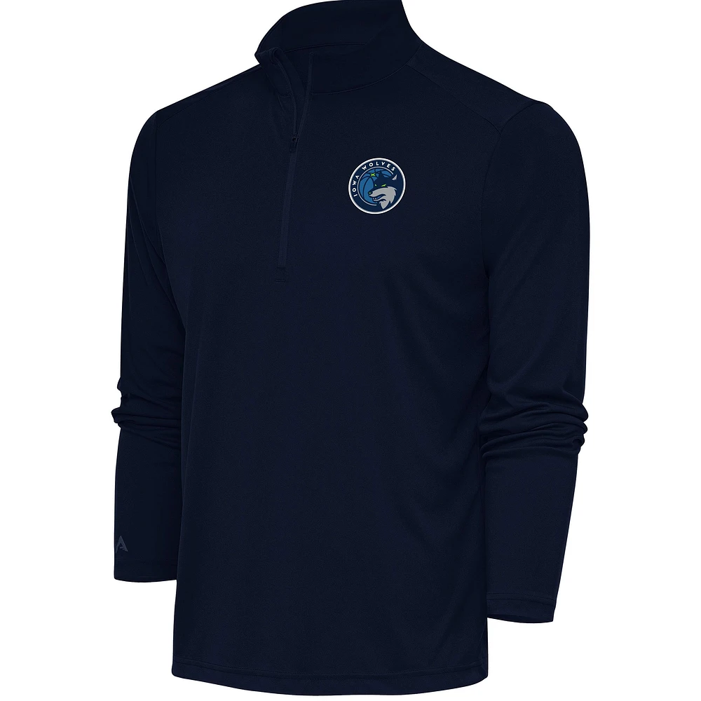 Men's Antigua Navy Iowa Wolves Tribute Quarter-Zip Pullover Top