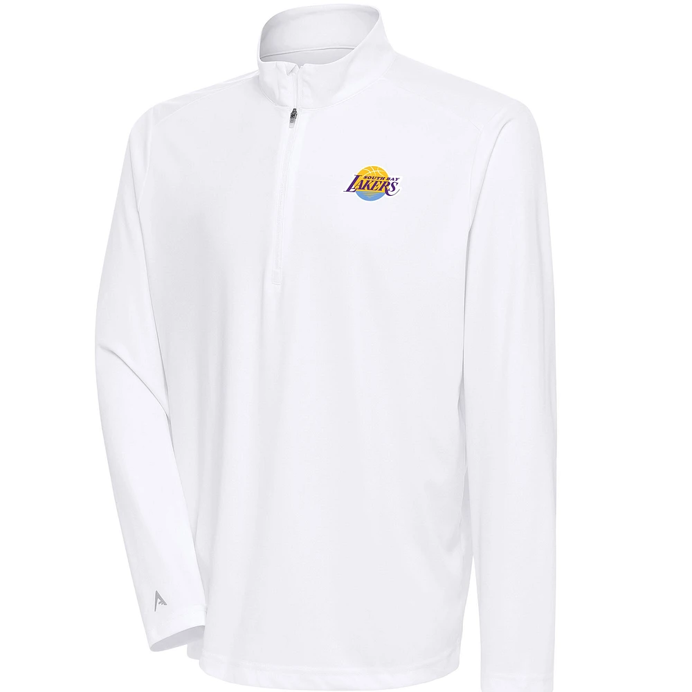 Men's Antigua South Bay Lakers Tribute Quarter-Zip Pullover Top