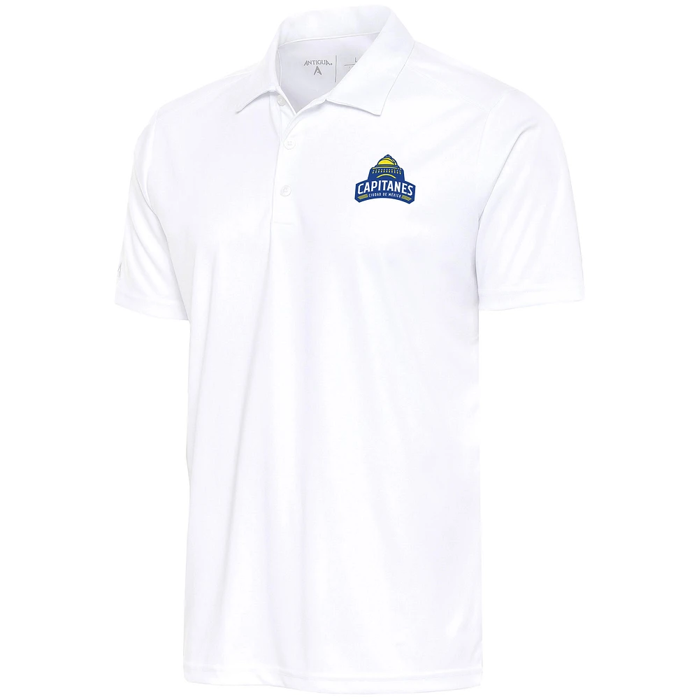 Men's Antigua White Capitanes de Ciudad Mexico Big & Tall Tribute Polo