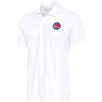 Men's Antigua White Motor City Cruise Big & Tall Tribute Polo