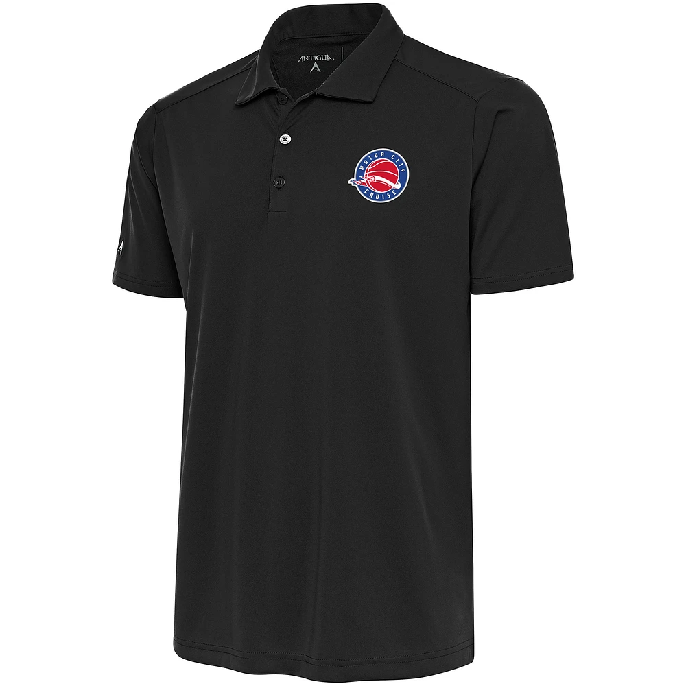 Men's Antigua Charcoal Motor City Cruise Big & Tall Tribute Polo