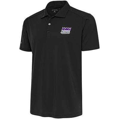Men's Antigua  Charcoal Stockton Kings Big & Tall Tribute Polo