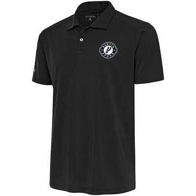 Men's Antigua Charcoal Austin Spurs Tribute Polo