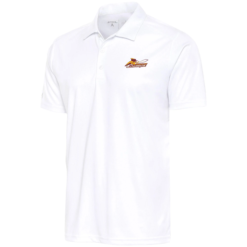 Men's Antigua White Cleveland Charge Tribute Polo