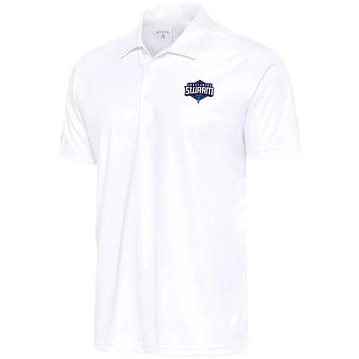 Men's Antigua White Greensboro Swarm Tribute Polo