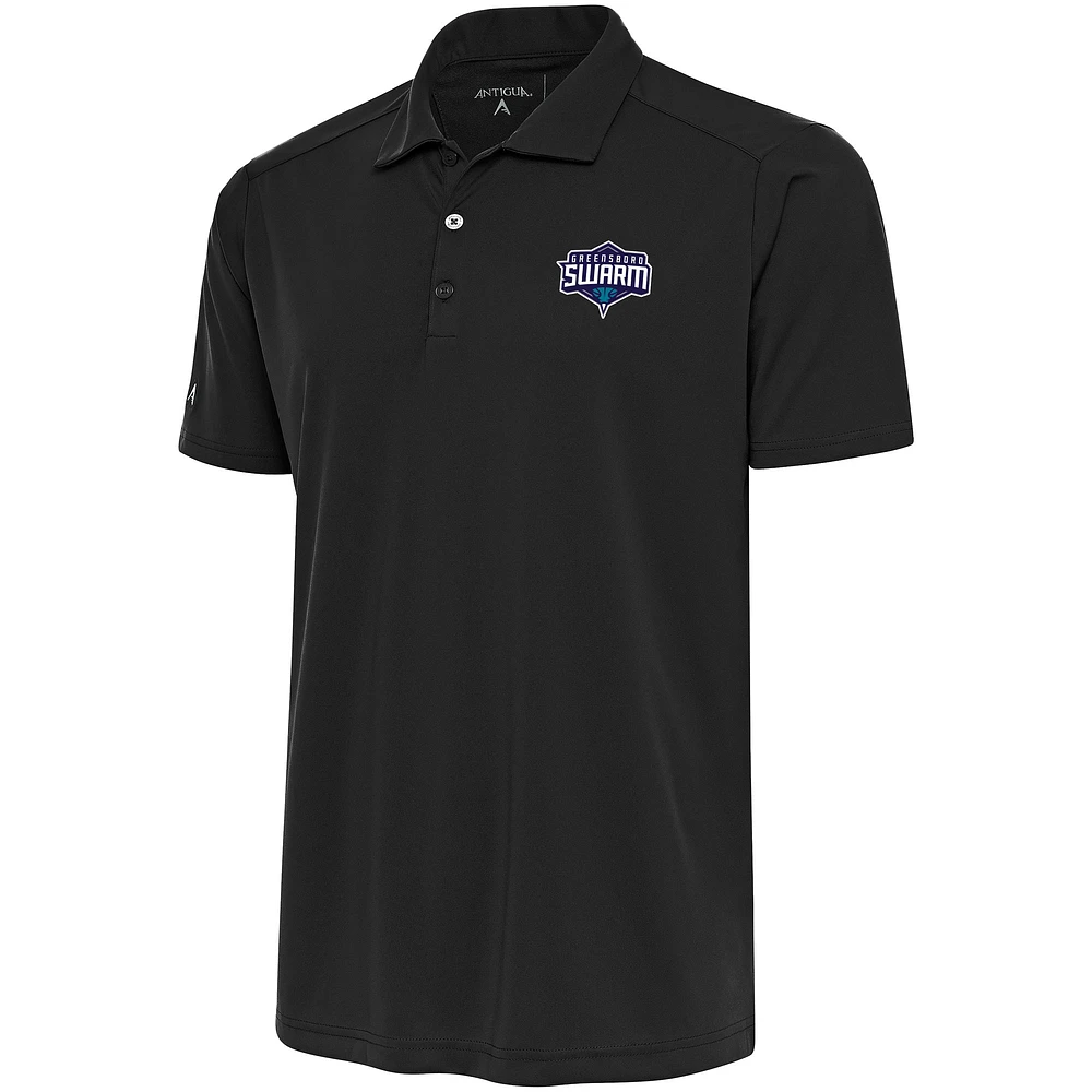 Men's Antigua Charcoal Greensboro Swarm Tribute Polo