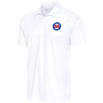 Men's Antigua White Long Island Nets Tribute Polo