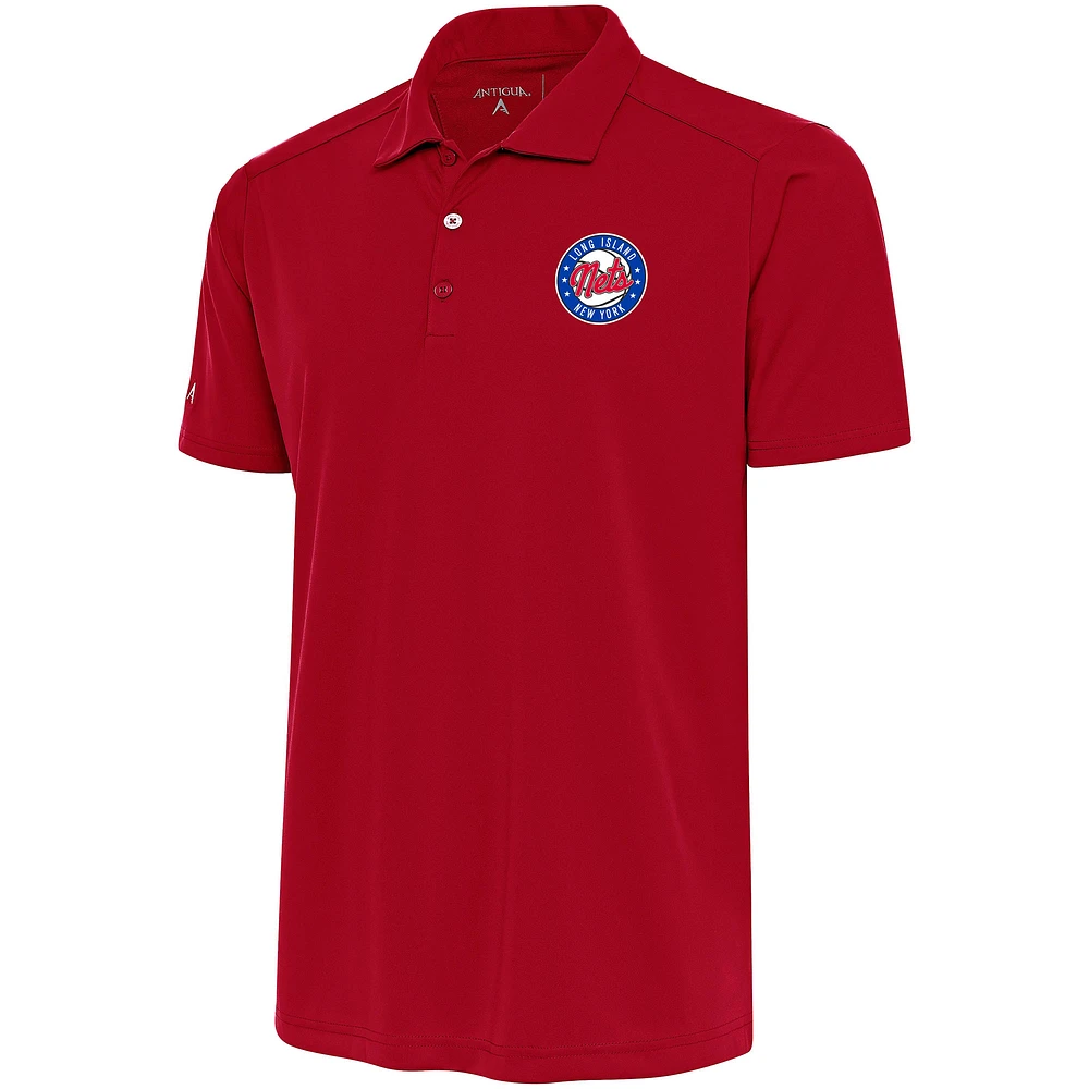 Men's Antigua Red Long Island Nets Tribute Polo