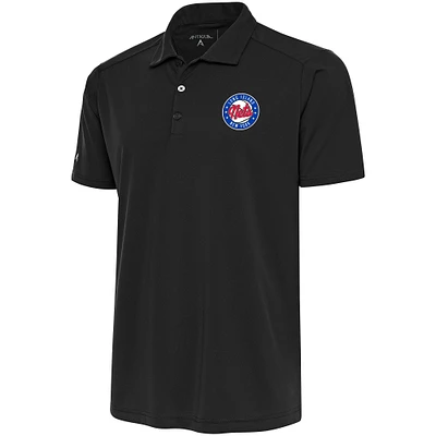 Men's Antigua Charcoal Long Island Nets Tribute Polo