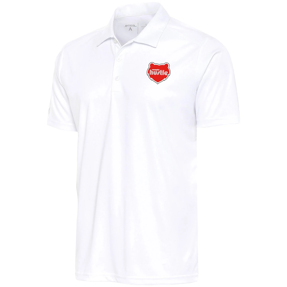 Men's Antigua White Memphis Hustle Tribute Polo