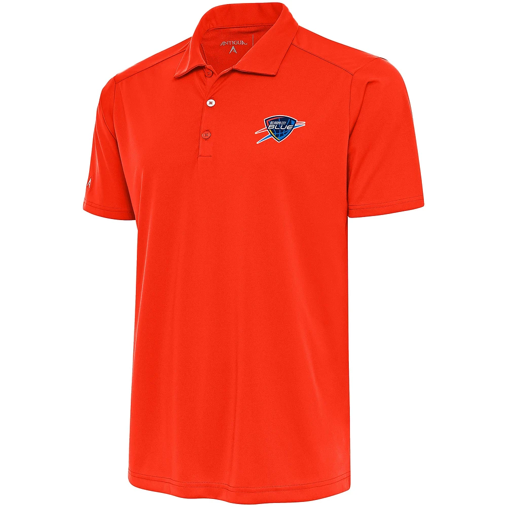 Men's Antigua Orange Oklahoma City Blue Tribute Polo