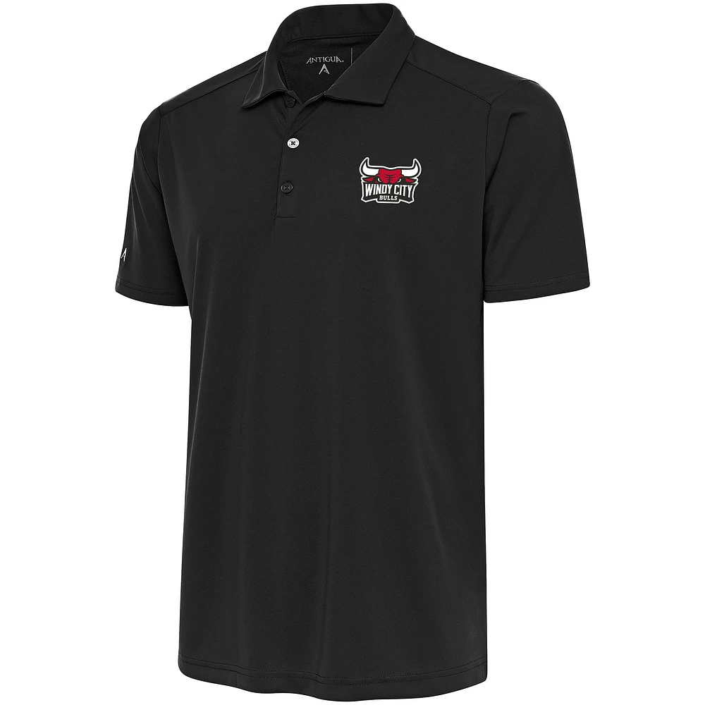Men's Antigua Charcoal Windy City Bulls Tribute Polo