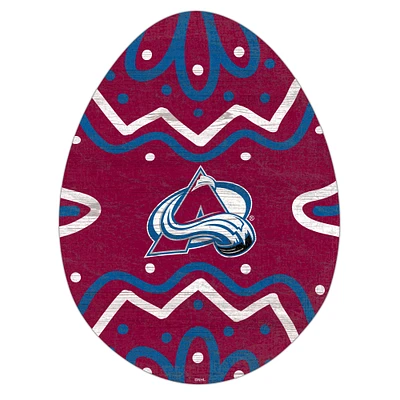 Colorado Avalanche 12" Easter Egg Cutout Sign